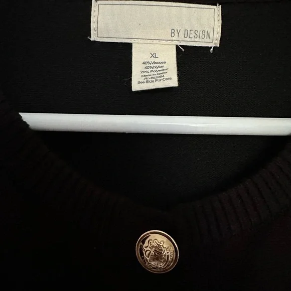 Black Cardigan Sweater - Picture 2 of 3